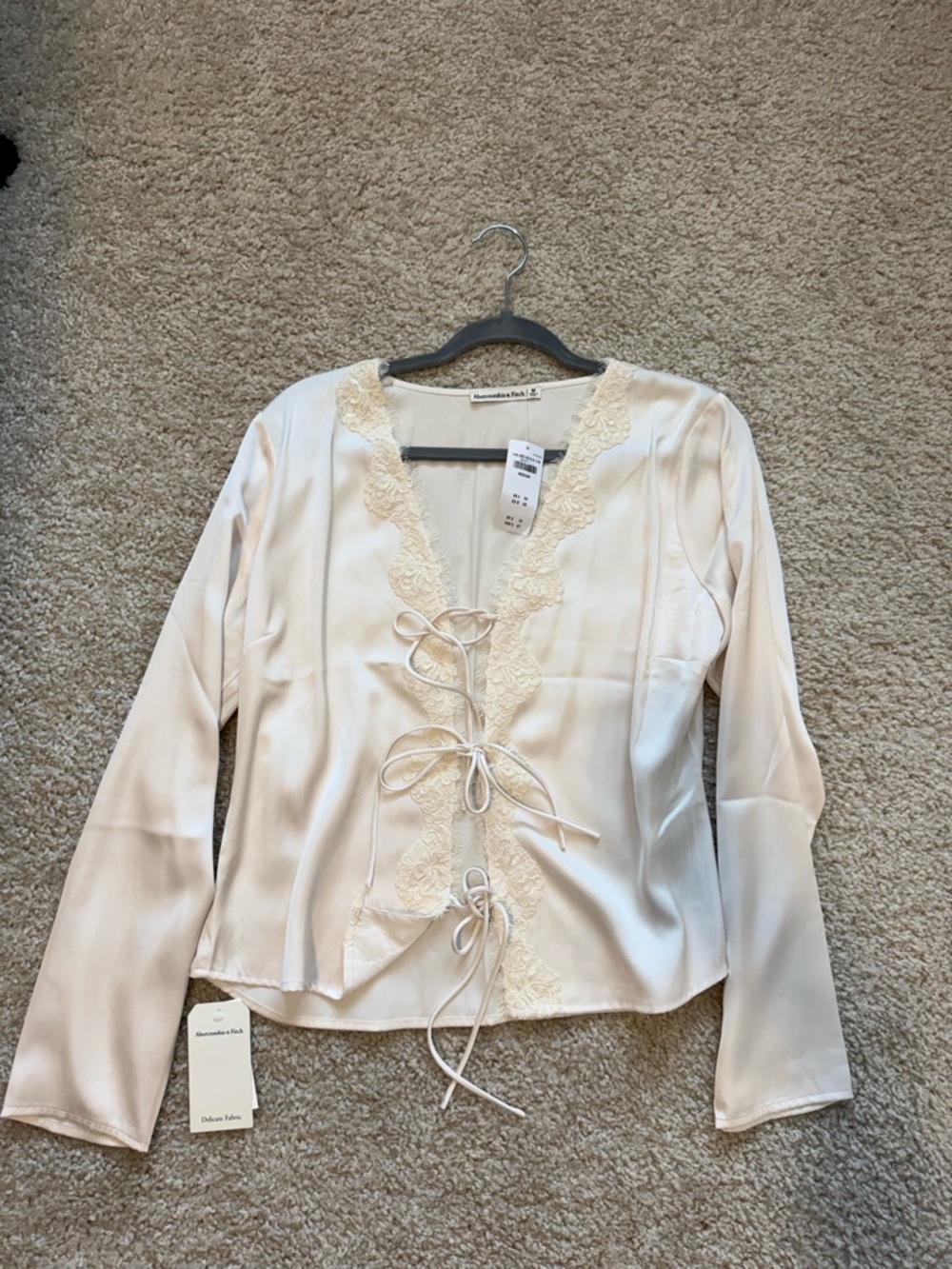 Abercrombie satin blouse w tags